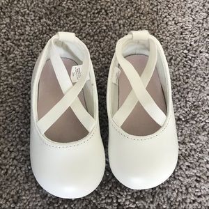 Adorable baby girl ballet shoes
